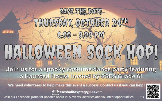 Halloween Sock-Hop Dance Thursday, October 24th 6PM – 8PM