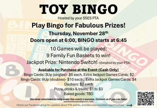 Toy bingo Information